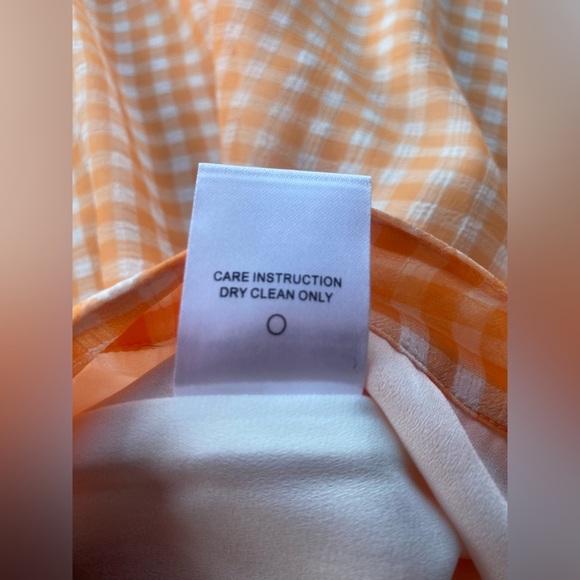 LPA Orange Gingham Ruffle Skirt NWT - Picture 6 of 7